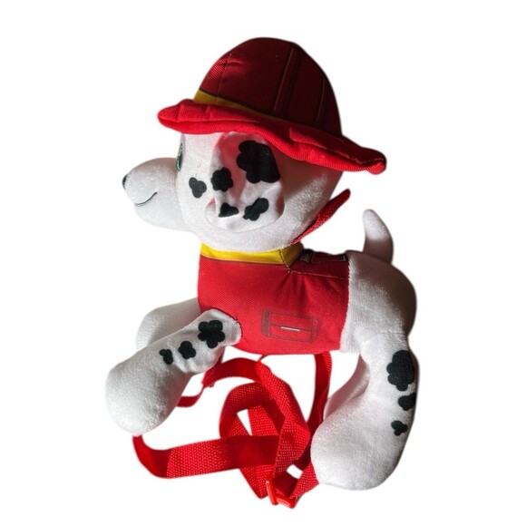 Nickelodeon Paw Patrol Marshall Toddler Big Face Plush Backpack 12x10" - Picture 3 of 5